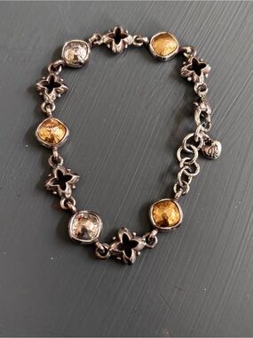 Brighton Silver Bracelet with Amber/bronze accents